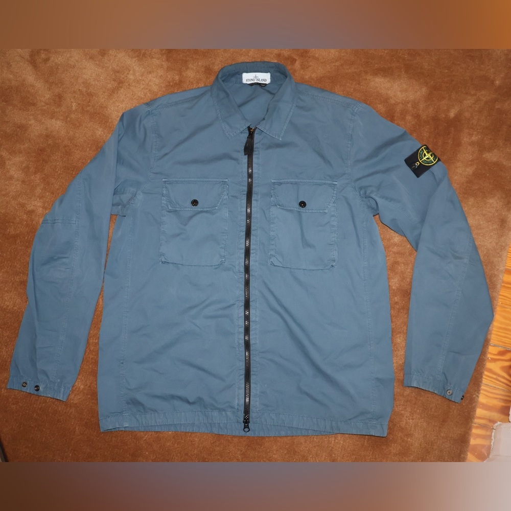 Stone Island blue overshirt XL
